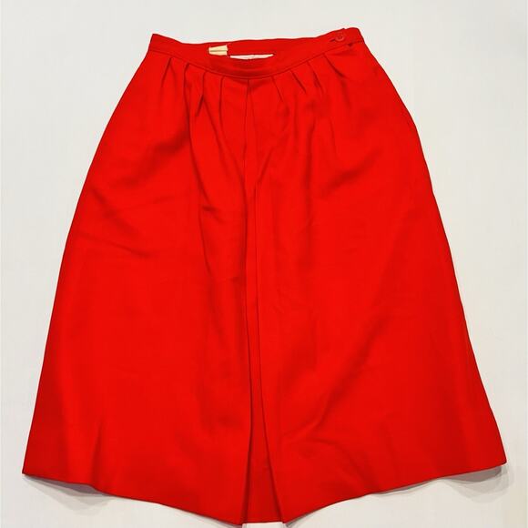 Vintage Pendleton Red Wool A-Line Pencil Skirt Lined Pockets (A0128) Waist 24” - Picture 1 of 4